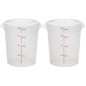 Food Storage Containers with Lids (BPA-Free) - 4 Quart Food Storage Container (2 Pack)