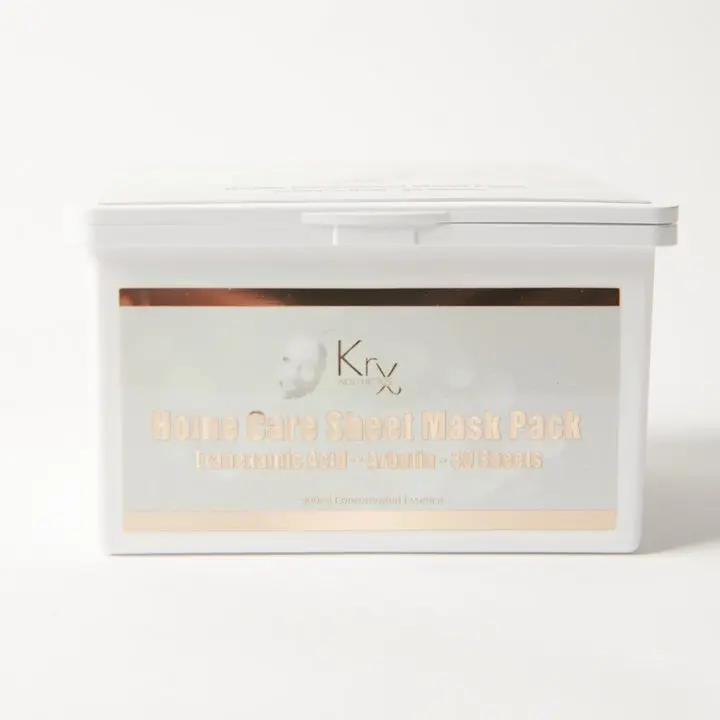 KrX Tranexamic Acid & Arbutin Home Care Sheet Mask Pack - 30 Sheets for Moisturizing & Melasma Treatment - Concentrated Essence Formula