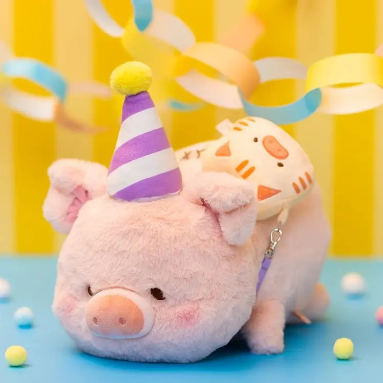 52TOYS Lulu The Piggy Celebration Series -30cm Lying Plush Toy Cute Pig Figures Collectible Toys