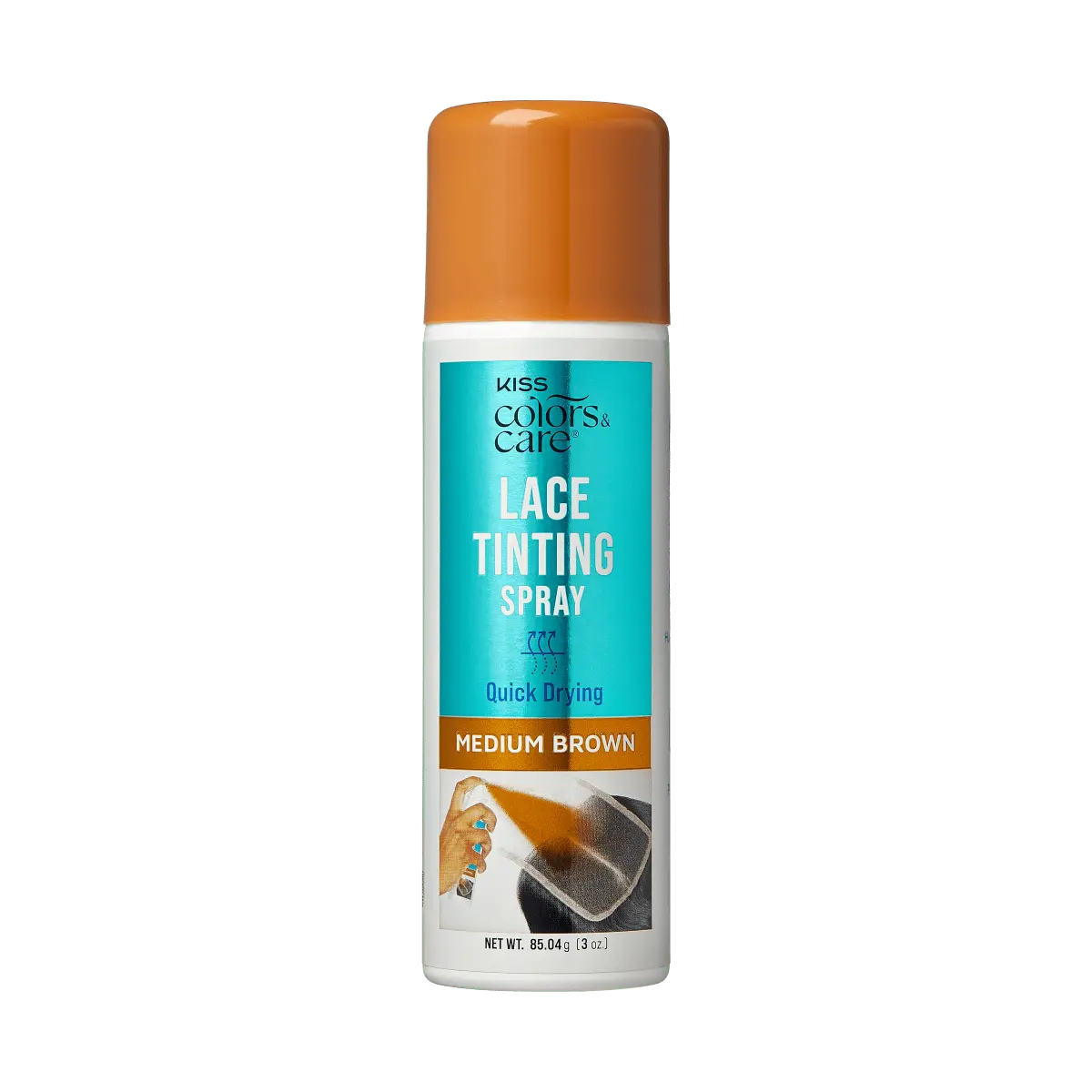 Kiss Colors & Care Lace Tinting Spray – Medium Brown