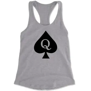 Queen Of Spades QOS Hotwife Cuckold Racerback Tank Top for Women