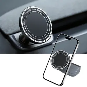 Topfit Magnetic Phone Mount for Tesla Model Y Juniper 2025-2026 & Model 3 Highland, Dashboard Hidden Design, 360° Rotatable Car Holder, Stable Anti-Shake Mount, Does Not Block View, Easy to Install