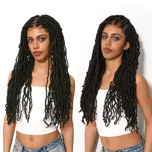 [New Arrival] Frodio Veralux™ Fiber Faux Locs Braided Wig 13x5 Frontal Lace Wig with Baby Hair | Pre-Cut Lace, Beginner Friendly