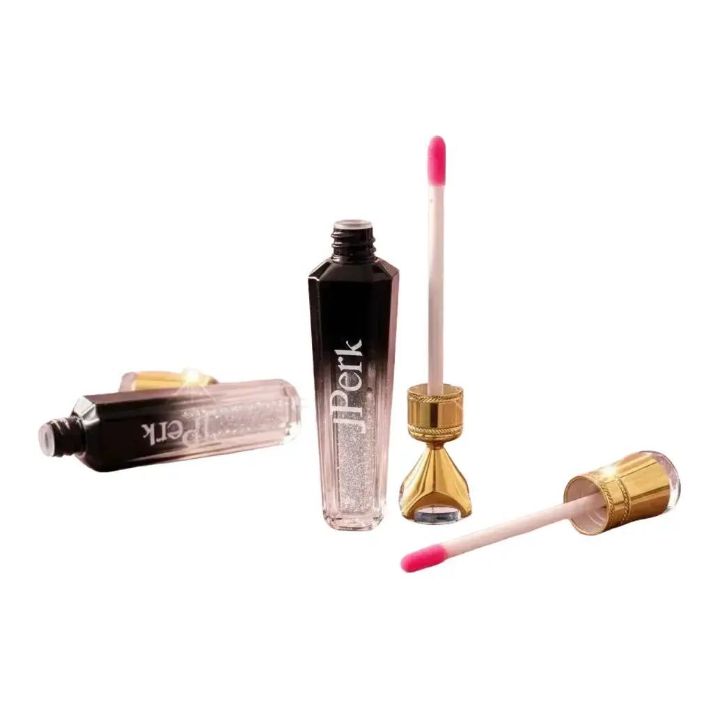 J.Perk Margic Clear Glitter Lip Gloss - Long-Lasting Hydrating Shimmer Cosmetic for Women's Daily Makeup, Smooth Lightweight Formula with Precision Applicator, Ideal for Clean Girl, Mermaid, Soft Girl Era & Glowing Makeup Looks
