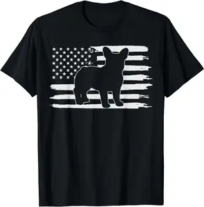 Frenchie Shirt French Bulldog T-Shirt 4th of July Tee T-Shirt