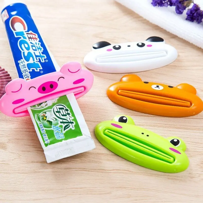 Cute Cartoon Animal Toothpaste Squeezer, Toothpaste Dispenser for Kids, Fun Plastic Bathroom Accessory for Easy Use, Perfect Toothpaste Holder for Mess-Free Experience