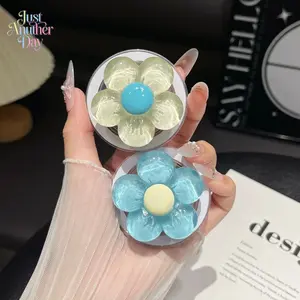 Fresh Summer Flower MagSafe Phone Grip Magnetic Expandable Collapsible Phone Stand Cute Floral Pop Socket with Strong Adsorption for iPhone