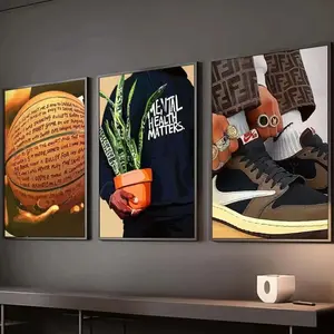 Set of 3 Mental Health Matter Black Man Art Unframed Posters