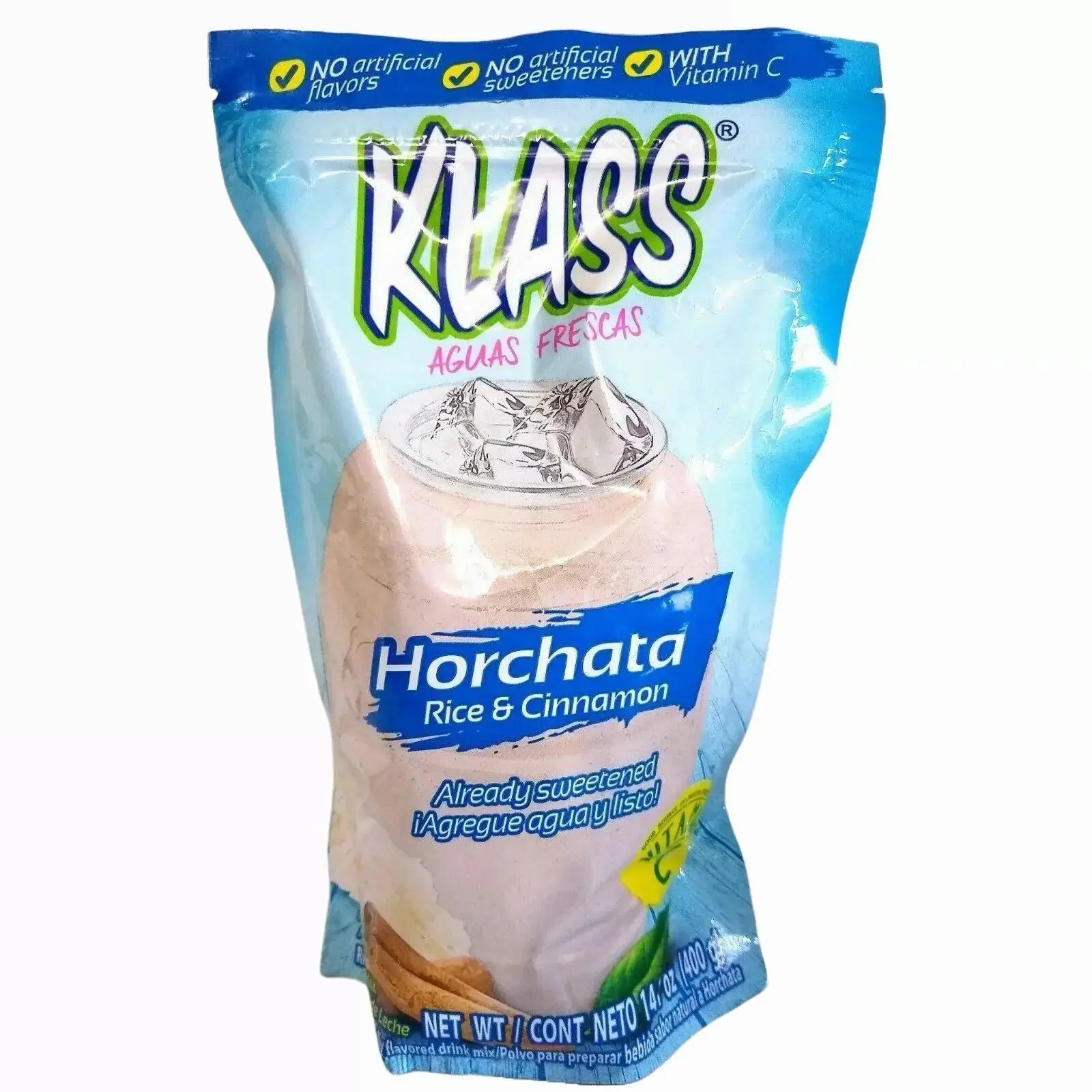 Klass Horchata (Rice and Cinnamon) Drink Mix 14.1 Oz Package Beverage Mix