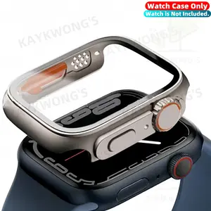 KAYKWONG'S Iwatch Screen Protector Case for Series 11/10/9/8/7/6/5/4/3/2/1/se, Durable Titanium Design, Perfect for 40/41/42/44/45/46mm Models, Protects Front Screen, Plastic