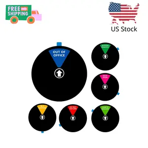 Office Door Sign,Do Not Disturb/Come in Welcome/Out of Office/in a Meeting/Back Soon/Working Remotely Sign,(6inch,Black)