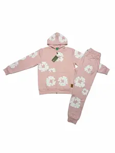 Unisex Athletic Tracksuit Set - 2 Piece Running Clothing Hoodie Sweatshirt & Loose Sweatpants for Comfort & Style