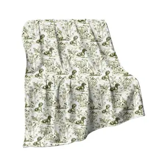 Dachshund Flannel Floral Print Blanket, Perfect Gift for Dachshund Lovers, Soft and Cozy Sausage Dog Theme Throw, Ideal for Home Decor