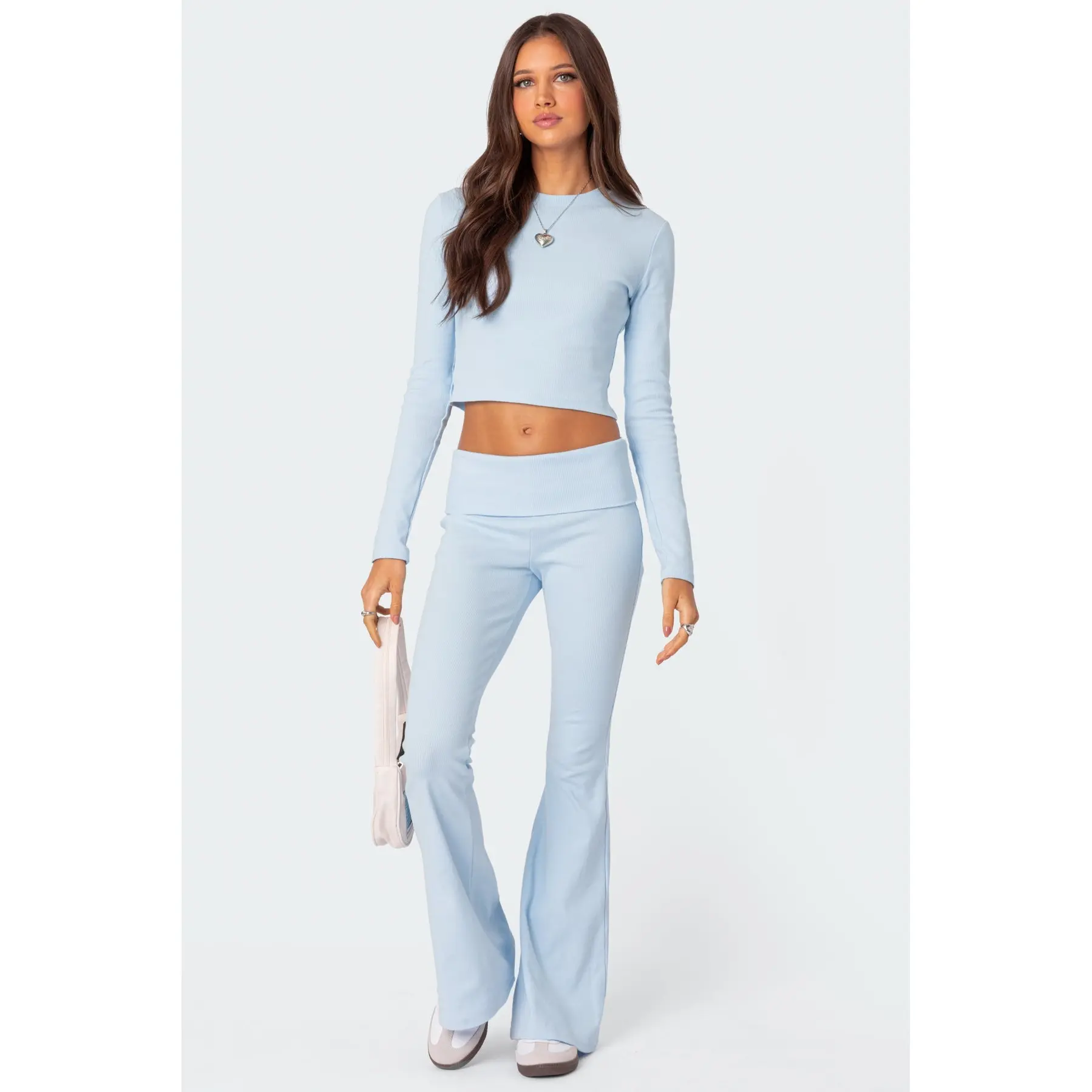 Coffee Break Ribbed Flare Leggings