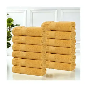 Superior 12 Piece Venice Zero Twist Cotton FaceTowel Set