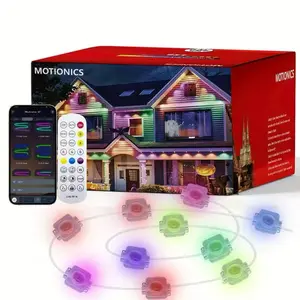 200FTPermanent Outdoor Lighting - RGB Eave Lights, Christmas Outdoor Lights Support App Control And Remote Control, DIY Scene Modes, IP"67" Outdoor LED Lights, Suitable for Christmas, Holidays, Everyday Use, And Permanent Lighting for House Roofs