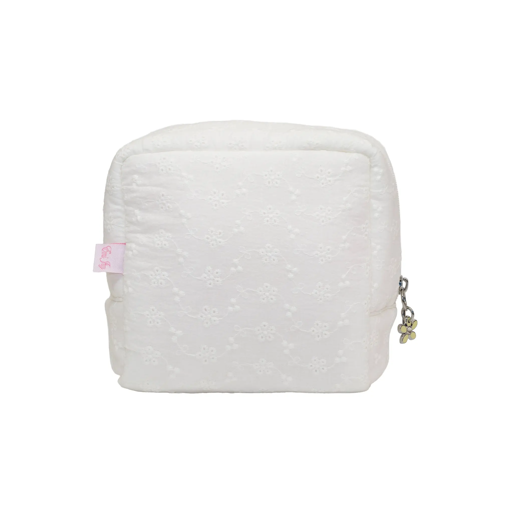 Emi Jay Eyelet Pouch in Blanc Daisy