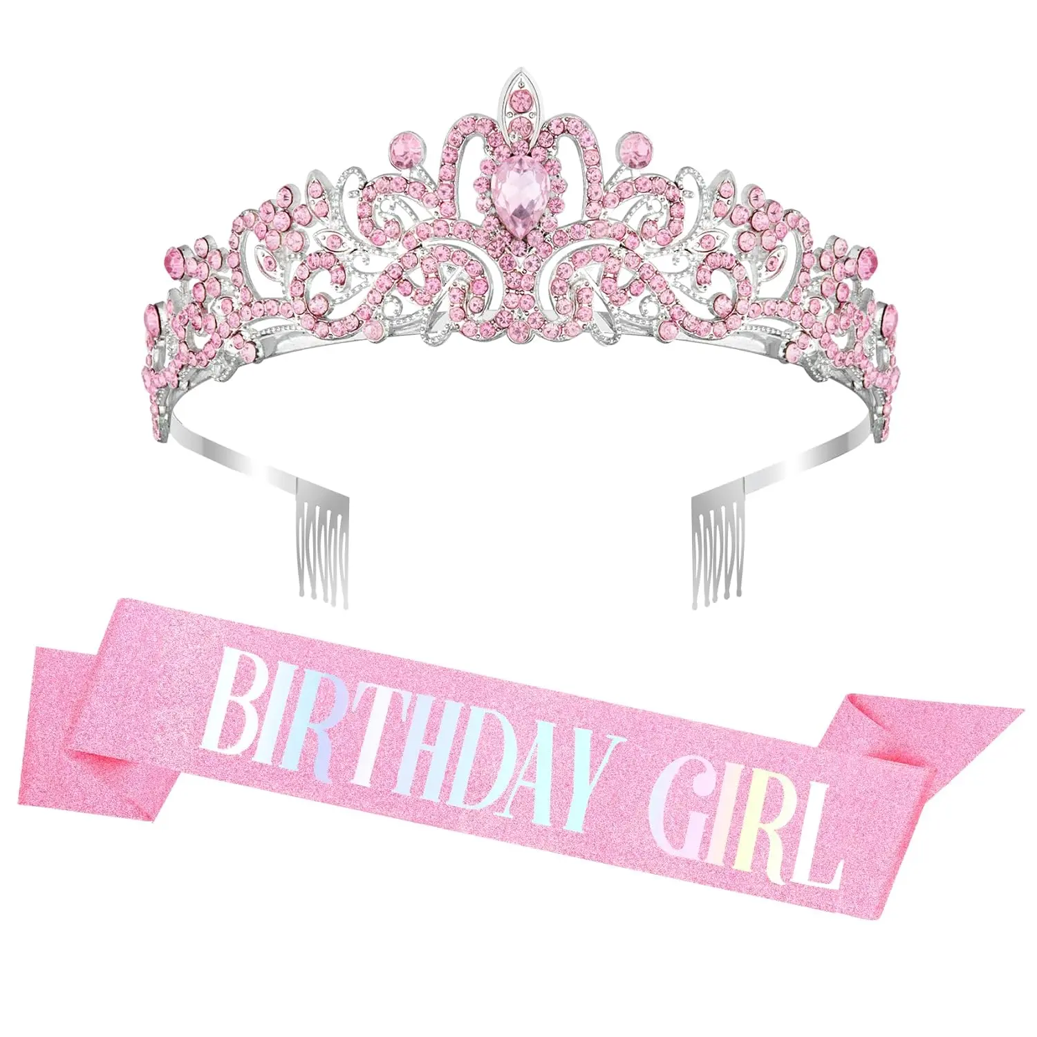 Birthday Sash and Crown Accessories for Women