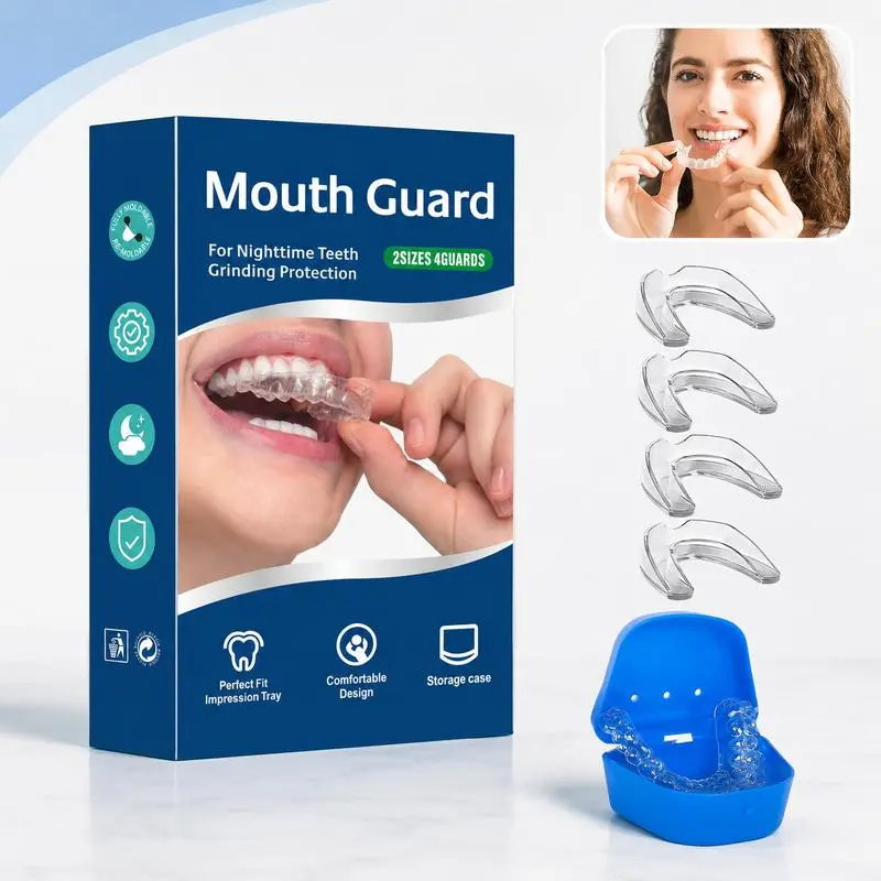 Custom Fit Mouth Guard for Teeth Grinding at Night, Moldable Dental Night Guard for Adults, Soft Reusable Sleep Guard for Clenching and Nighttime Comfort summerwins