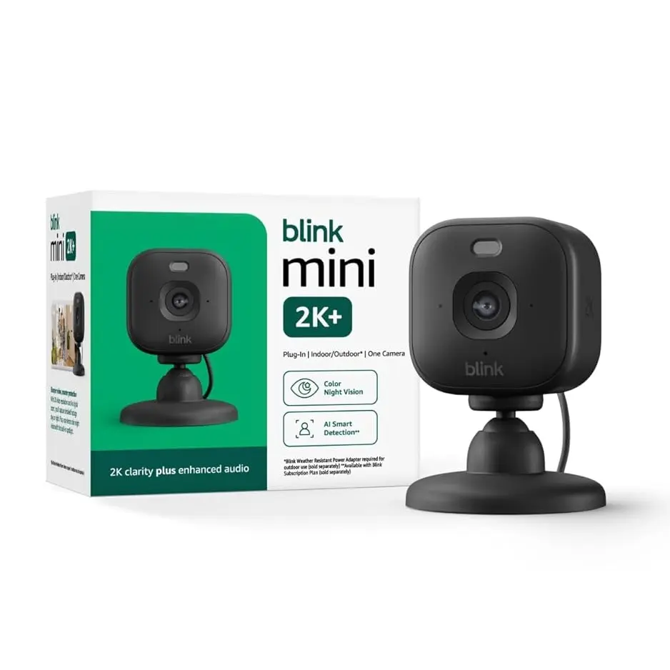Blink Mini 2K+ 1 Camera, Black Blink Mini 2K+ 1 Camera, Black