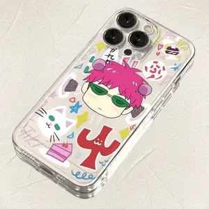 Hot Comics Saiki Kusuo Cute Kitty Boy Phone Case for iPhone 17 Air 16 15 14 13 12 11 Pro Max Plus