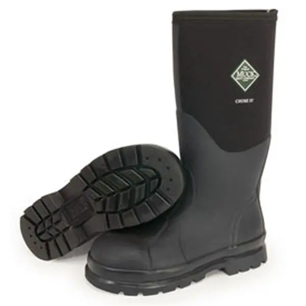 Servus Men's 16" Chore Hi Steel Toe Work & Safety Footwear, Pull-On Rubber-Neoprene Waterproof Insulated Boots - CR Flex-Foam, EVA, Lightweight, Flexible, Scratchproof, Breathable, Diamond-Textured Toe & Heel Reinforcements, Cold-Resistant, Industrial, Me