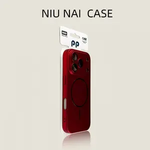 Damatek Rose Red Magnetic MagSafe iPhone Case, Slim Matte Hard Cover with Full Lens Protection, Shockproof Anti-Scratch Smartphone Accessory for iPhone 17 Pro Max/16/15 Cellphone Handheld Devices