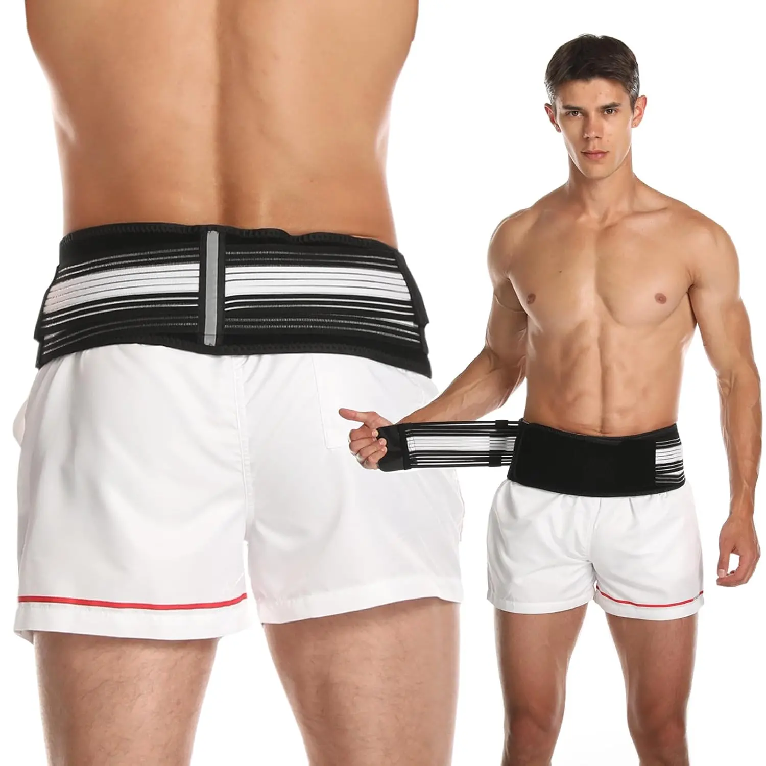 GETBED Sacroiliac Joint Hip Belt -Adjustable Sacroiliac Hip Support for Men&Women | Instant Sciatica & Lower Back Pain Relief | Chiropractor Approved for Gym, Yoga & Daily Wear
