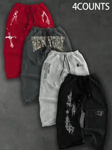 Men's & Women's Casual Joggers 4-Pack, Activewear, Comfortable Drawstring Design, Soft Fabric, Perfect for Hiking & Outdoor Activities