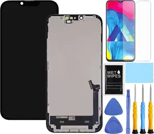 iPhone 14 Screen Replacement for iPhone 14 Screen Replacement kit for iPhone 14 LCD Display digitizer A2649 A2881 A2884 A2883 A2882 Touch Screen Assembly with Repair Tools 6.1 inch Black