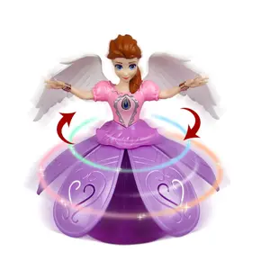 Interactive Dancing Angel Doll Toy, Electric Spinning Toys with Music and Lights, Montessori Toys, Kids Toys, Pretended Birthday Gift Toys for Kid