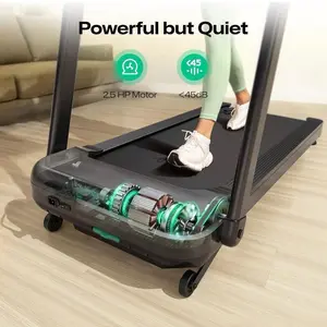 UREVO Walking Pad Treadmill with Adjustable Desk, Foldable Treadmill with Incline, Folding Treadmill Desk, Walking Pad with Handle Bar, UREVO SmartCoach App, Remote Control, 265 Lbs Capacity