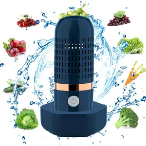 Oxygen Ion Fruit and Vegetable Cleaning Machine, Portable Capsule Type Cleaning Machine, Wireless Charging Fast and Efficient Cleaning Purifier for Fruits, Vegetables, Meat, Rice and Tableware, Kitchen Appliances, Wireless Convenience, Quick Operation