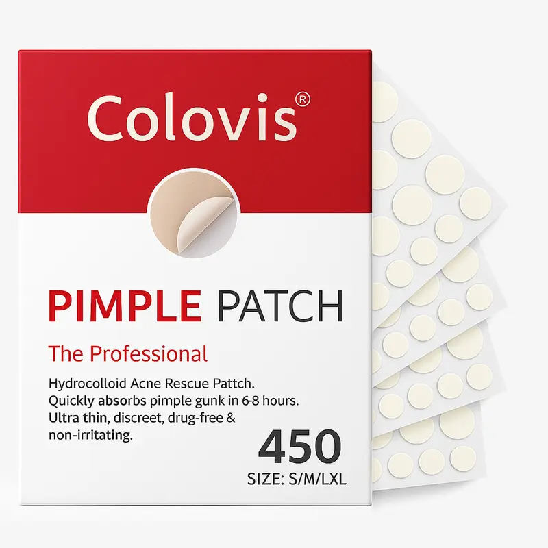 450 Count Pimple Patches for Face Hydrocolloid Acne Patch Bulk Acne Stickers for Cheeks Forehead Chin Blemishes Zit Breakouts for All Skin Types Black Friday Deals