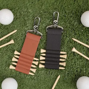 Portable Golf Tee Holder Leather Case, Durable Storage Bag for Golf Tees, Travel-Friendly Organizer for Golf Accessories