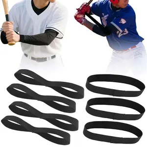 Codree Baseball Swing Trainer Bands - Elastic Hitting Resistance Band for Baseball & Softball, 3.8*24cm, Black, Improve Skills & Posture, Training Aid for Beginners & Enthusiasts