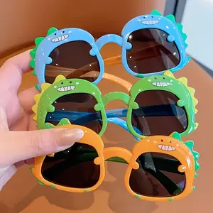 1/3 Cute Cartoon Dinosaur Decorative Glasses No Battery Trendy Fashionable for Parties Daily Wear Birthday Gifts Various Colors Styles
