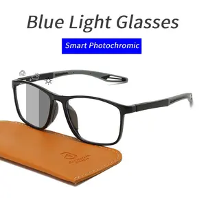 Photochromic Blue Light Glasses – Clear Indoors, UV Protection Outdoors, Non-Prescription Computer Glasses