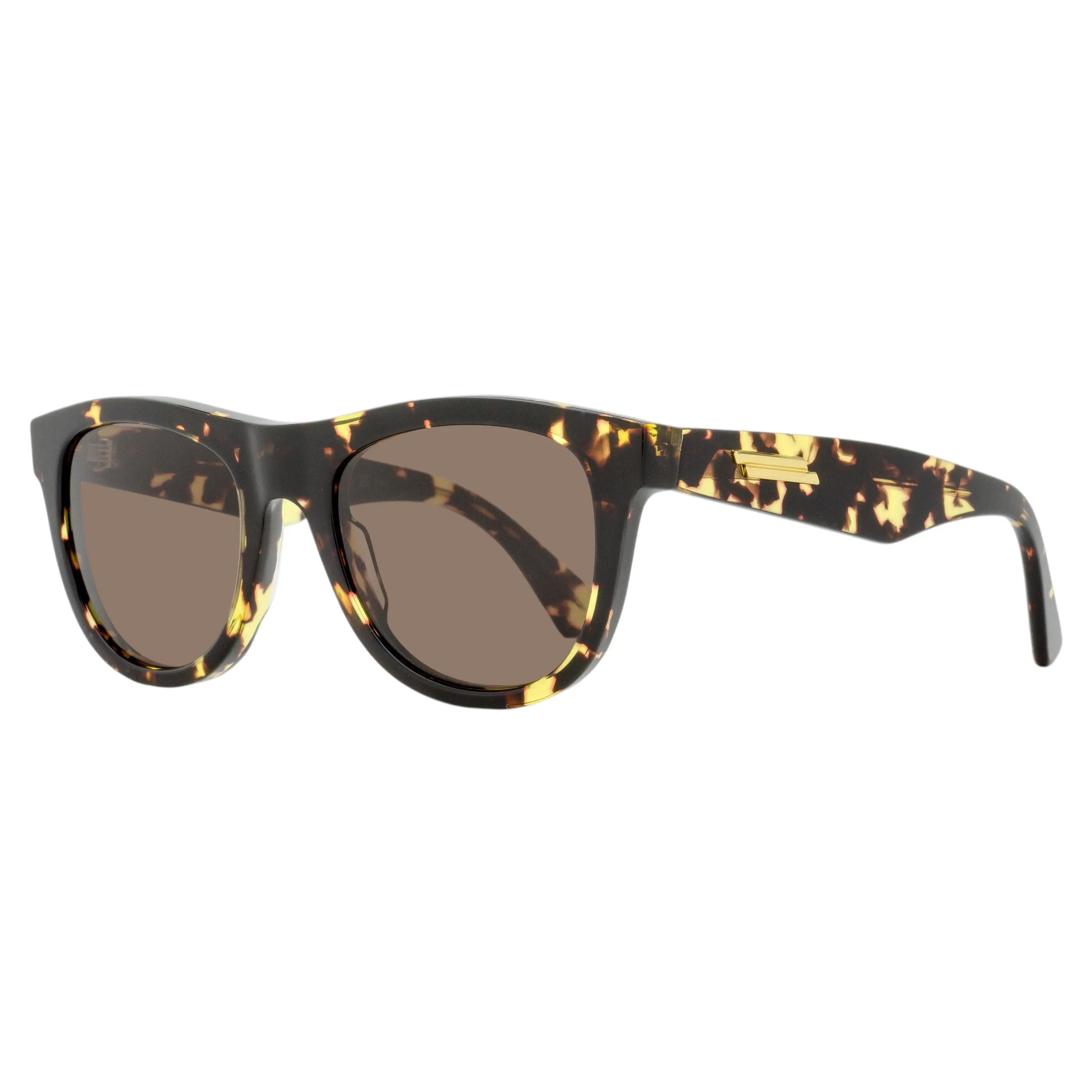 BOTTEGA VENETA Classic Oval Sunglasses - Unisex Handmade Honey Havana Acetate Frame with Fringed Ribbons, 52mm Coffee Brown Lenses, UV Protection, Eyewear Fashion, BPA-Free, DEHP-Free, Daily Shades Look, Hand Made
