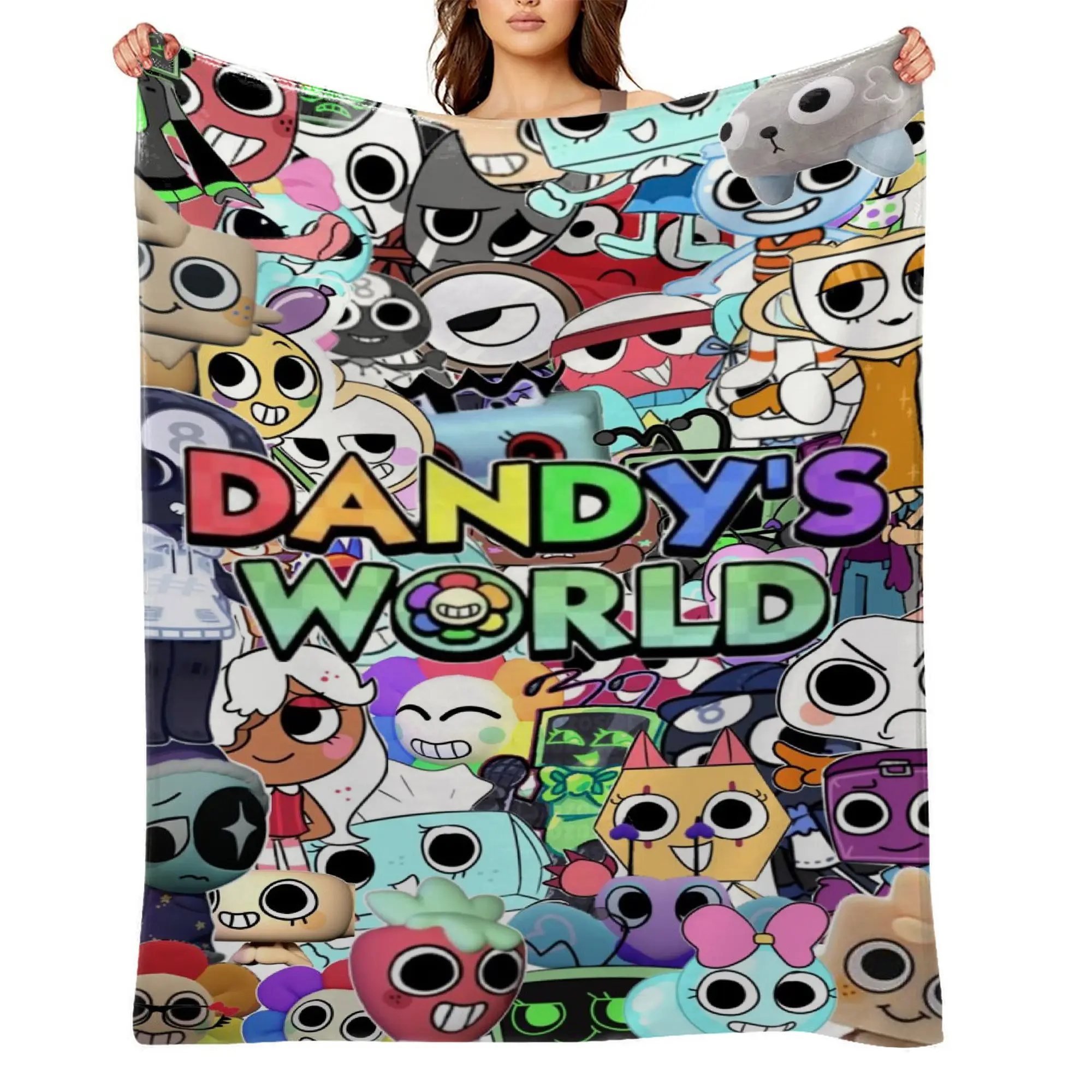 Dandys-World Anime Flannel Fleece Throw Blanket for Children, Adults - Ultra Soft, Smooth Texture, Vibrant Look, Wrinkle Resistant, Anti-Shrink, Quick-Dry, Machine Washable - Ideal Gift for Watch Party Use A-26