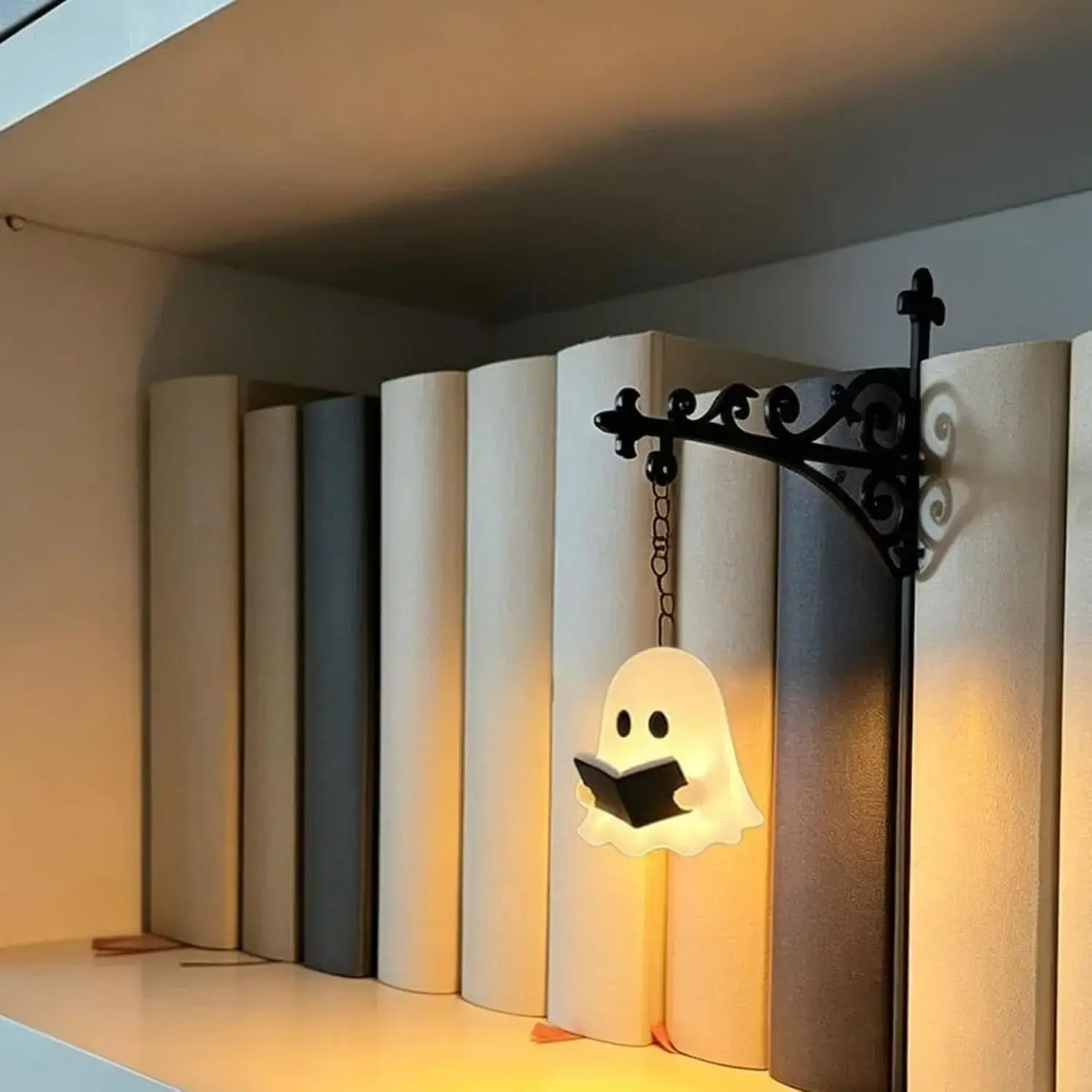 Library Lantern-Decorative Bookshelf Lighting, Reading Book Shelf Lights for Bookworms, Vintage Fantasy Book Nook Lamp, for Study Reading Corner Home Library