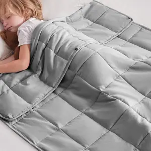Weighted Blanket for Kids 36"x48" 5lbs, Ultra Soft Cozy Cooling Heavy Blanket, Machine Washable Soft Weighted Blanket, Stone Grey