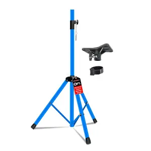 5Core Speaker Stand Tripod Tall Adjustable 72 Inch DJ Studio Monitor Stands Pole Mount BLUE Metal Rubber