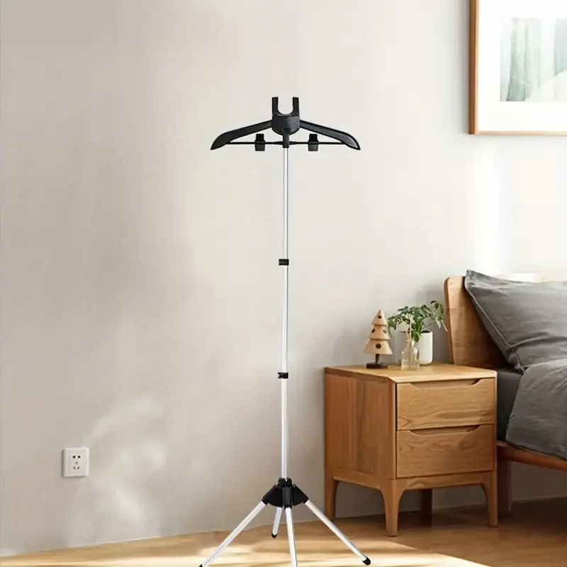Telescopic Ironing Rack - A Foldable and Height-adjustable Clothes Drying and Ironing Rack with 360° Rotating Arm Design, Capable of Hanging and Drying Multiple Layers of Clothes, Space-saving and Durable Laundry Accessory (black and G