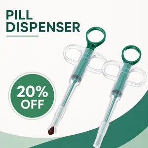 2-Pack Pet Pill Shooter for Cats & Dogs – Soft Tip Pill Dispenser Syringe Set for Tablets, Capsules & Liquid Medicine, Reusable Medication Feeder for Cats, Dogs & Small Pets