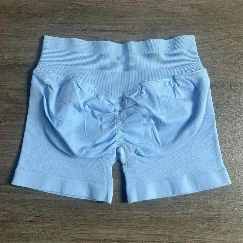 Female Low-Rise Seamless Yoga Shorts - Impact Logo, Scrunch Bum, Stretch Biker Design, Workout Exercise Shorts, Active Gym Bottoms for Comfort and Style