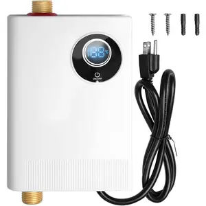 110V Tankless Electric Water Heater, 3000W Compact Under-Sink Heater, Adjustable Fahrenheit & Celsius, Energy Efficient, Quick Installation