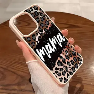 Leopard Print MAMA Letter Pattern Premium Magnetic Phone Case for iPhone11/12/13/14/15/16/17 promax Air y2k cased MagSafe Ready, Anti-Fall Design | Perfect for Everyday Use Cellphone Screen Protector Cover