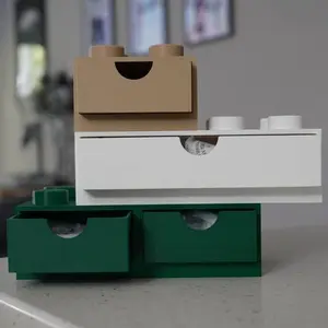 3D Printed Building Brick Storage Boxes with Drawers - High-Quality PLA, Fun Design, Modern Aesthetic, Stackable & Space-Saving, Perfect for Kids & Collectors