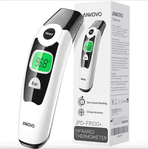 Dual-Mode Digital Thermometer - Instant 1s Forehead & Ear Infrared Reading for Baby, Kids & Adults, Silent Mode & Intelligent Fever Alarm